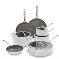 GreenPan ERAS Ceramic Nonstick 11-Piece Cookware Set – Cloud Cream-OB